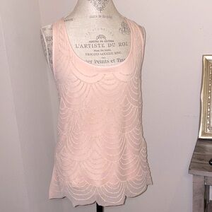 Soulmates beaded textured detail light pink tank L​